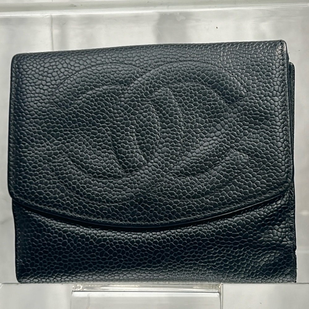 Authentic Channel Caviar Skin Leather CC